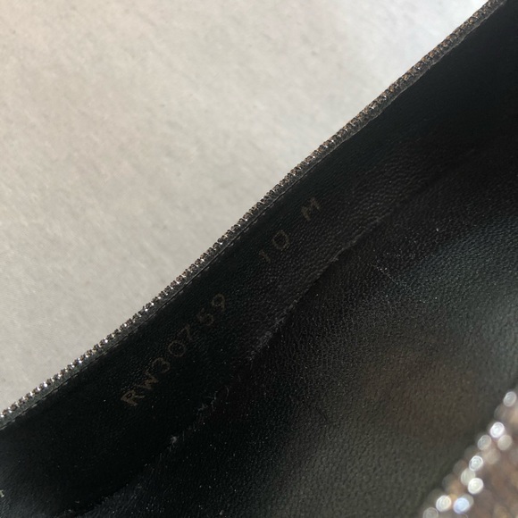 Stuart Weitzman Corkswoon Glitter Wedge Heel 10 - Picture 4 of 8